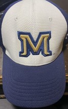 “M” Adult Fitted Navy Blue And White With Gold Letter Hat Cap MD/LG - £4.68 GBP