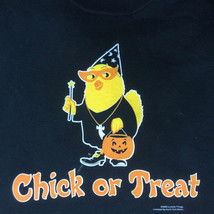 Halloween Sweatshirt L XL Large Chick or Treat New JerZees Black Cotton ... - £22.91 GBP