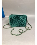 IMOSHION USA Green Velvet Crossbody Bag W/ Chain - $19.79