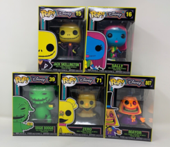 Funko Pop! Disney NBC Blacklight Jack Sally Zero Oogie &amp; Mayor Set of 5 - £46.07 GBP