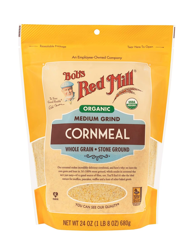 Organic Medium Grind Cornmeal, 24Oz (Pack of 4) - Non GMO, Whole Grain, Vegan, K Item image 3