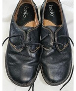 Bolo Black Pebbled Leather Lace Up Oxford Dress Shoes Men&#39;s Size 9.5 US - $27.35 CAD