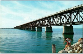 Postcard Side View Bahia Honda Bridge Key West Florida - £4.03 GBP