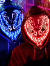 Venobat Halloween Mask LED Light Up Mask  for Adults or Kids 2 Pack NEW - £23.97 GBP