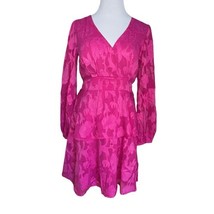 Band of The Free Kiss Me Fuschia Peplum Ruffle Tie Mini Dress NWT Size S... - $17.58