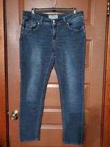 Hydraulic Tribeca Mid Rise Skinny Jeans Size 14 Blue Distressed  - $14.85