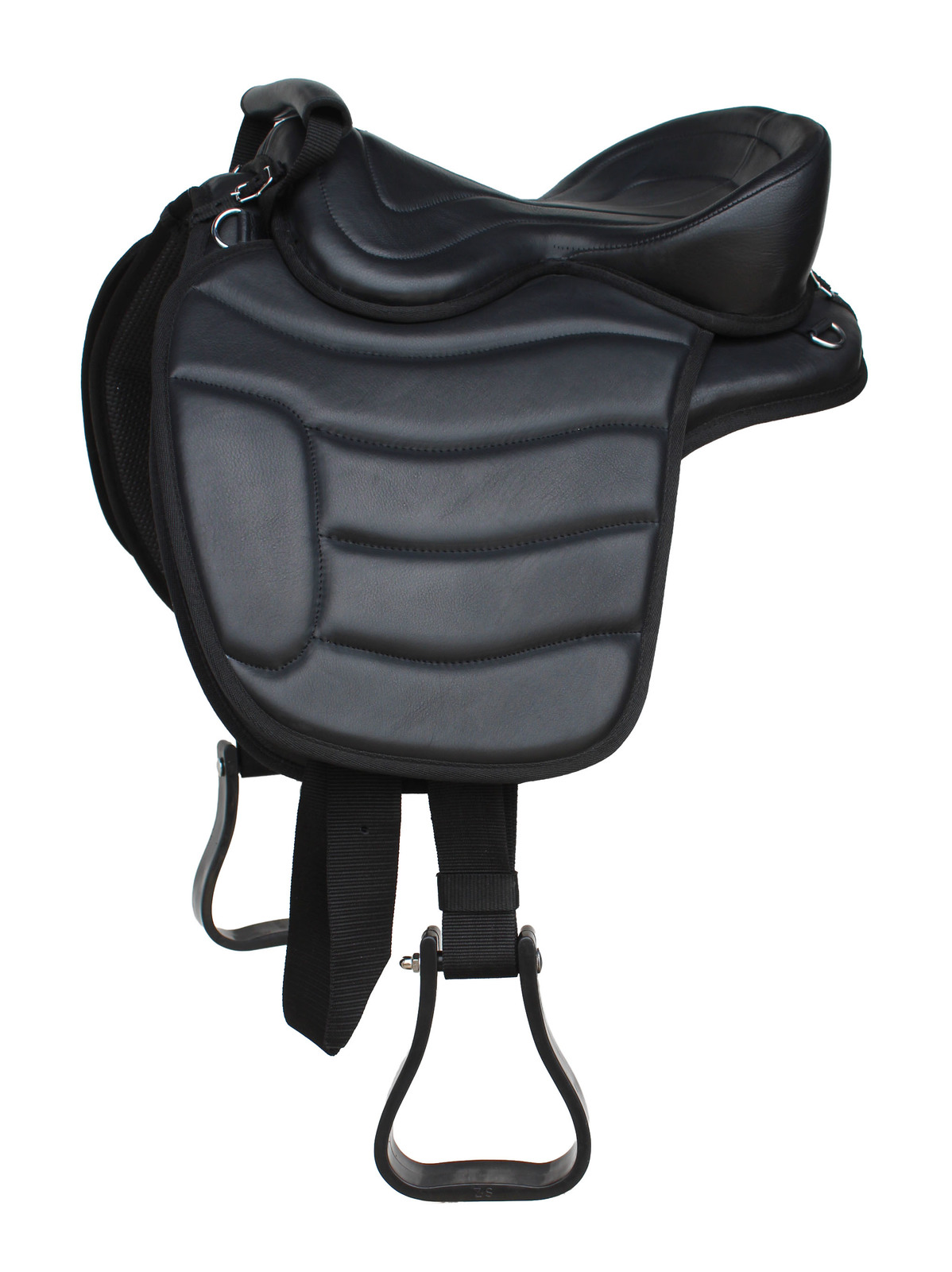 Western Horse Bareback Treeless Leather Saddle Pleasure Trail Riding 49103 - $197.99+