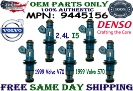 5 Packs (5x) Denso Genuine Fuel Injectors For 1999 Volvo V70 2.5L I5 Mp #9445156 - £88.27 GBP