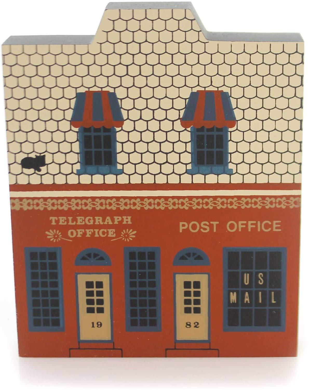 CATS MEOW VILLAGE Telegraph Post Office Retired 1987 Main Street Series 1874 - $16.95