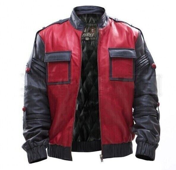 Marty McFly Back To The Future Part 2 Michael J.Fox Real Leather Jacket