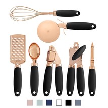 Cook With Color 7 Pc Kitchen Gadget Set Copper Coated Stainless Steel Utensils W - £31.44 GBP