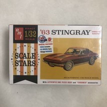 AMT Scale Stars &#39;63 Stingray Corvette Hardtop 1/32 Model Kit 1963 Chevy ... - $18.66