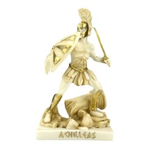 Achilles Trojan War Hero in Battle with Shield and Sword Statue Sculpture - £32.06 GBP