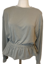 A New Day Green Ribbed Knit Crew Neck Long Sleeve Top Size XS - £10.59 GBP