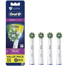 Oral-B Cross Action Electric Toothbrush Replacement Heads 4 Count - £17.49 GBP