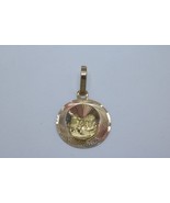 Fine 14K Tri-tone Gold Baptism Pendant Round Charm Medalla de Bautismo Dije - $95.67 CAD