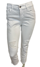 Old Navy Women&#39;s Boyfriend Straight Distressed Jeans White Sz 2 - €12,20 EUR