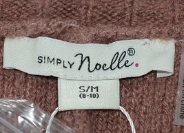Simply Noelle Brand JCKT222SM Knitted Mauve Women's Zipper Jacket Size Small image 7