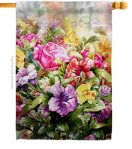 Spring Bouquet - Impressions Decorative House Flag H104123-BO - £29.73 GBP