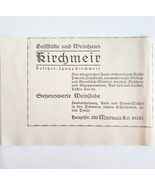 1940 Kirchmeir Restaurant Wine House Advertisement Murnau Germany Import... - $10.00