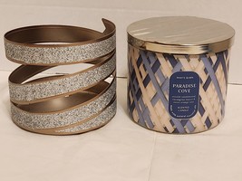 *NEW* PARADISE COVE ~ 3 Wick CANDLE  ~ White Barn / Bath &amp; Body Works + ... - $49.49