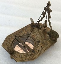 Sundial Compass Brass London Nautical Vintage Antique Compass Maritime - £28.10 GBP