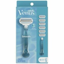 Venus Smooth Razor for Women, 3 blades, Manual Razor, Handle + 6 Razor B... - £13.11 GBP