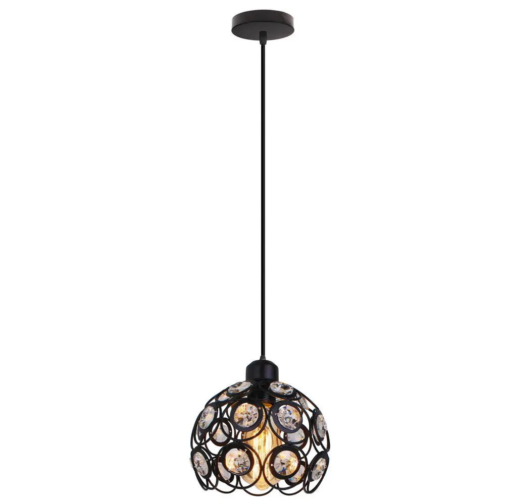  Pendant Lamp E27 Industrial Lights for room Hanging Lighting  Crystal K9 Lampsh - £179.23 GBP