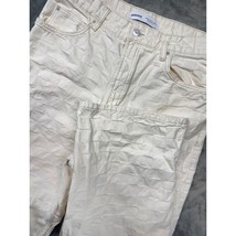 BERSHKA EU46 US36 Cream Textured Checkered Pattern Pants Men&#39;s Fashion W... - $862.17 MXN