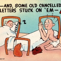 c1940 Comic Military Humor Letters Prayer Linen MWM MidWest Map Co Postcard - £7.18 GBP
