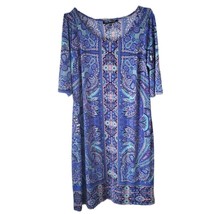 Mlle Gabrielle Paisley 3/4&quot; Sleeve Casual Dress - £9.09 GBP