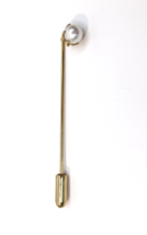 Vintage Gold Tone and Faux Imitation Pearl Hat Stick Pin Approx 2.25&quot; - £6.41 GBP