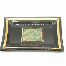 Vintage York Fédéral Économies &amp; Prêt Banque Verre Cendrier Pennsylvania - £32.35 GBP