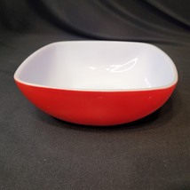 Vintage Pyrex 1.5 Qt Primary Red Hostess Squared Ovenware Bowl 515-B - £17.11 GBP