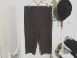 Boden Corduroy Wide Leg Crop Pants Brown Size 18 - $24.75