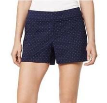 Maison Jules Womens 4 Blue White Pin Dot Front Pockets Refined Shorts NWT - $11.16
