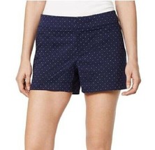 Maison Jules Womens 4 Blue White Pin Dot Front Pockets Refined Shorts NWT - $212.12 MXN