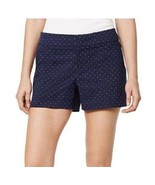 Maison Jules Womens 4 Blue White Pin Dot Front Pockets Refined Shorts NWT - £8.81 GBP