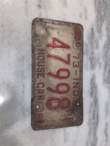 Vintage 1976 Indiana HOUSE CAR License Plate #47998 Expired - £10.12 GBP