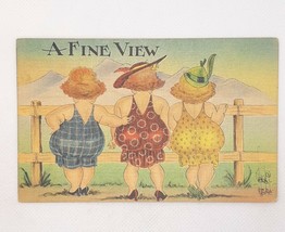 Vintage Fat Bottom Girls Fine View Comic Postcard Posted 1943 Thick Boot... - £4.67 GBP