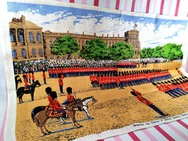 NEW Vintage London Trooping the Colour Horse Guards Parade LG Irish Linen Towel - £14.10 GBP