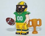 Building Block Green Bay Packers Football Minifigure Custom - $6.50