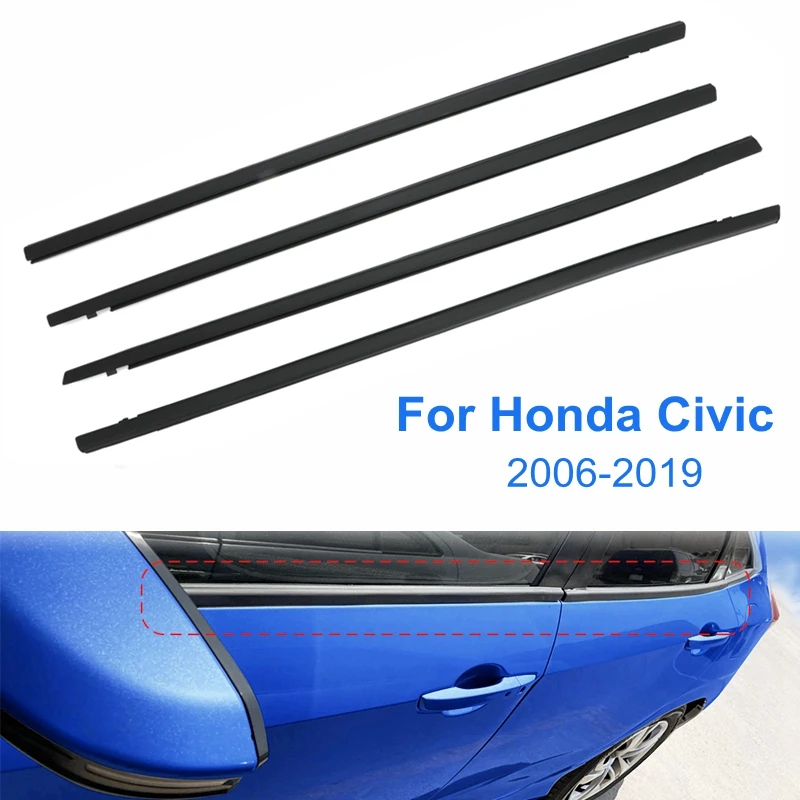 For Honda Civic 2006-2019 Car Window Glass Weatherstrip Seal Belt Trim Sealing - £90.26 GBP+