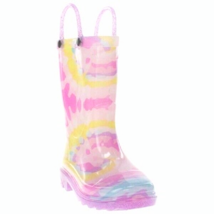 Western Chief Toddler Girl&#39;s Clara Tie-Dye, Light-Up, Glitter Rain Boots... - $18.49
