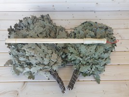 Sauna. 2 oak sauna brooms + 1 bamboo broom 56 cm. - £26.54 GBP