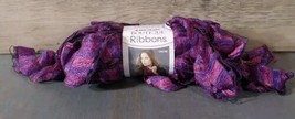 Red Heart Boutique Ribbon Marble Aurora Purple Metallic 3.5oz 42 Yrd 6 Bulky - £9.10 GBP