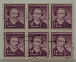 VINTAGE STAMPS AMERICAN USA 1 $ ONE DOLLAR LIBERTY PATRICK HENRY BLOCK X... - $7.43