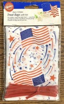 Vintage 1995 Wilton USA Stars &amp; Stripes  4X6 in Treat Bags With Twist Ti... - $2.49