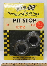 1965 K&amp;B Aurora 1:24 1:25 Slot Car Pit Stop Parts 1 1/8&quot; WIDE SLICK TIRE... - $7.99