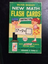 Vintage 1965 Milton Bradley Subtraction Flash Cards / Grades 2 Through 6 - £7.98 GBP